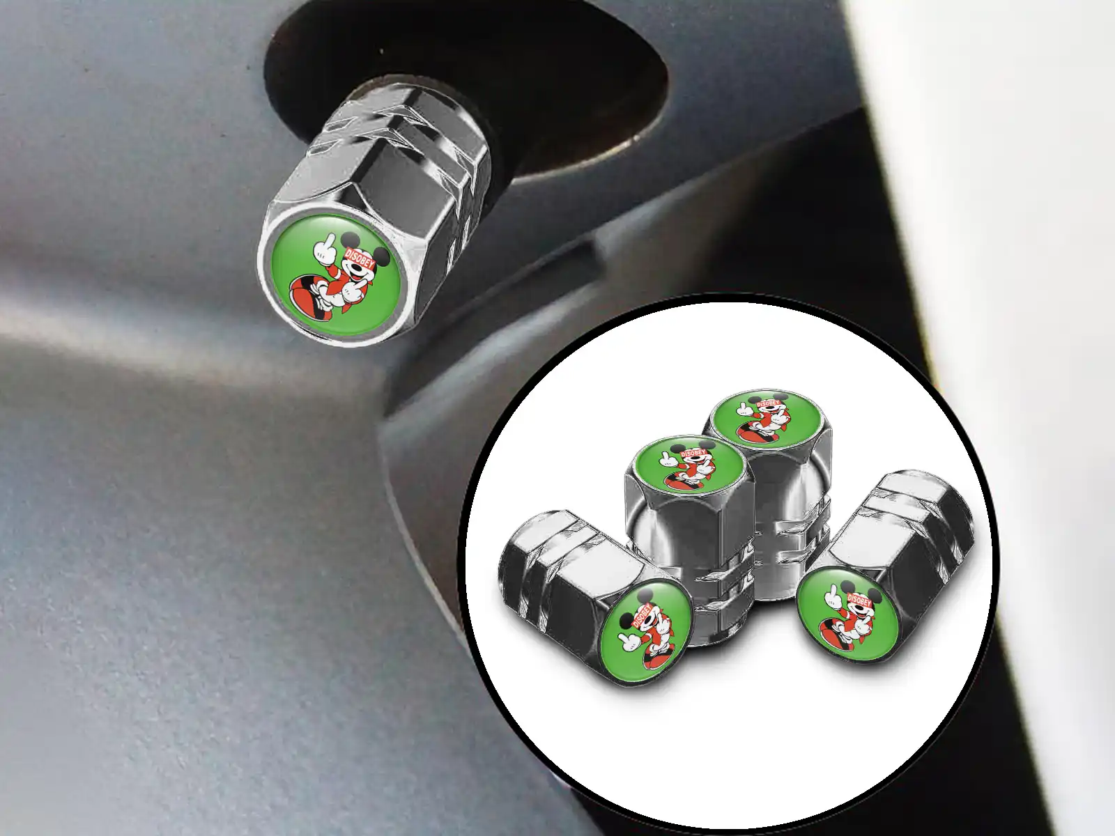 Tyres Valve Caps Car Minimal Look